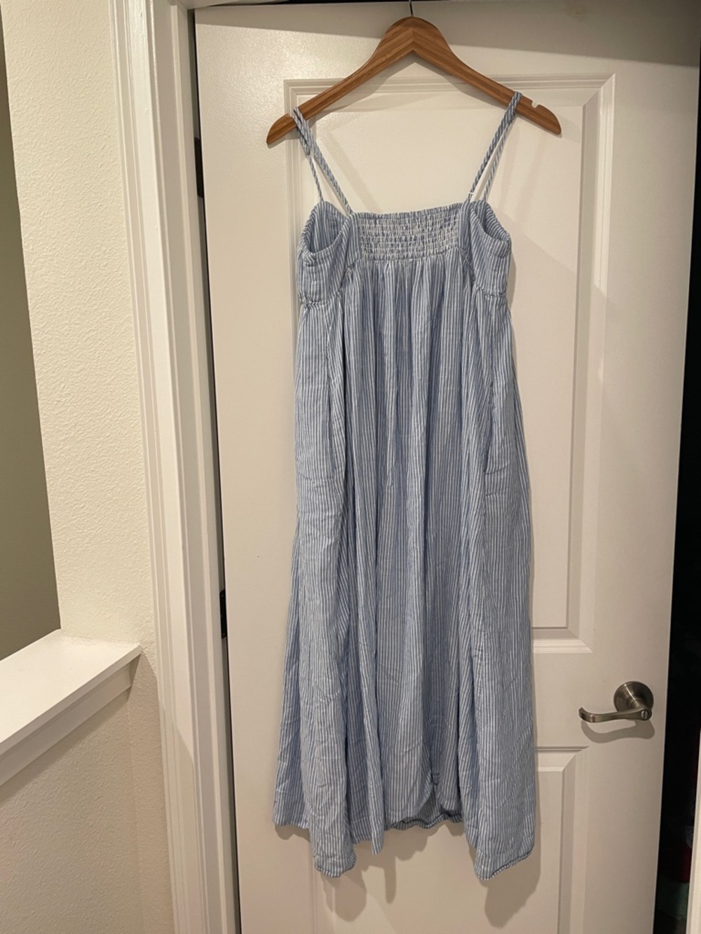 J. Crew Light Blue Striped Midi Sundress - Picture 6 of 7